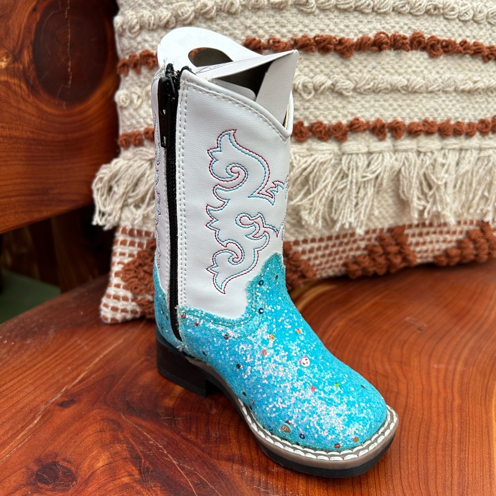 Old West Girls Sparkly Toddler Boots
